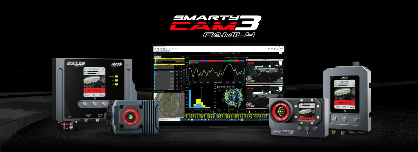 SmartyCam Camera Series Showcasing Race Studio Software